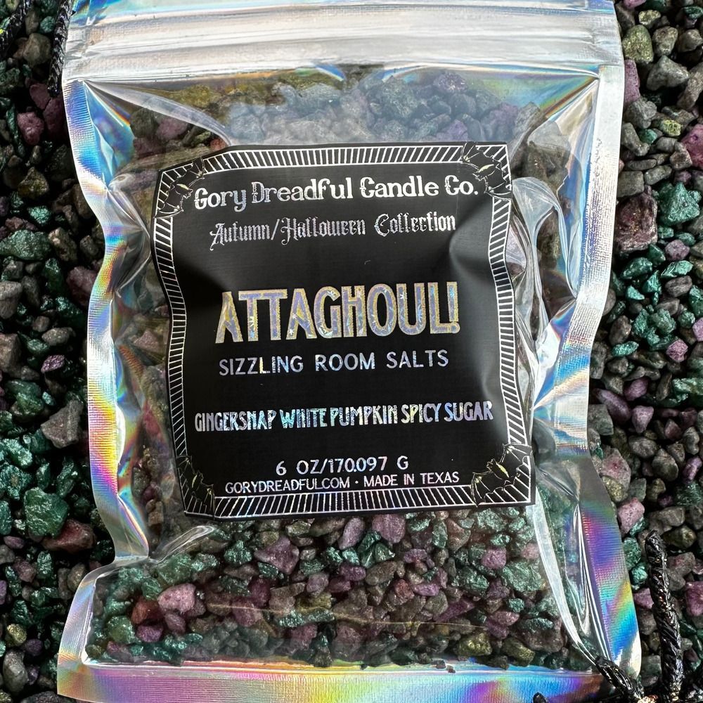 Attaghoul! Sizzling Room Salt Crystal Potpourri: Gingersnap White Pumpkin Spicy
